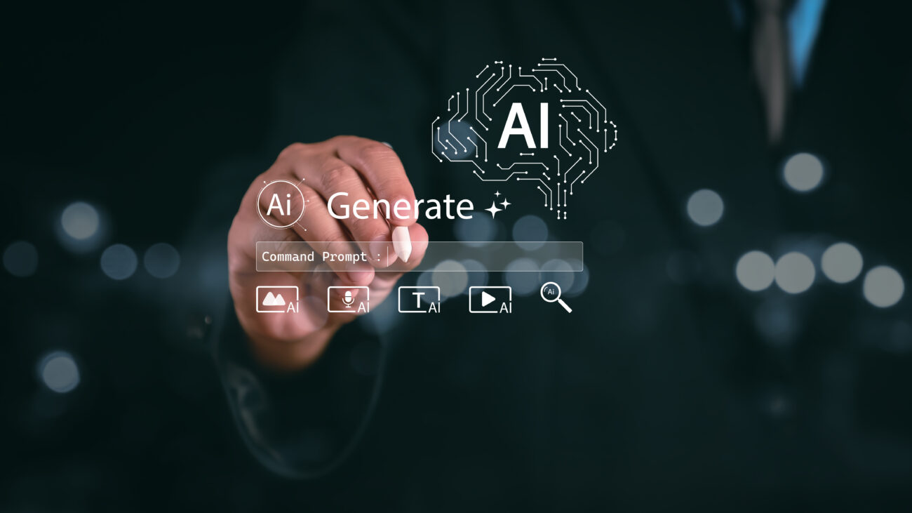 Ai technology, Artificial Intelligence. Businessman show technology smart robot AI, artificial intelligence deep learning, Futuristic technology transformation. Technology smart robot AI agents.