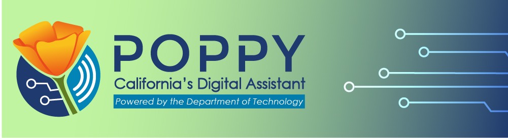 Poppy: California's Digital Assistant logo